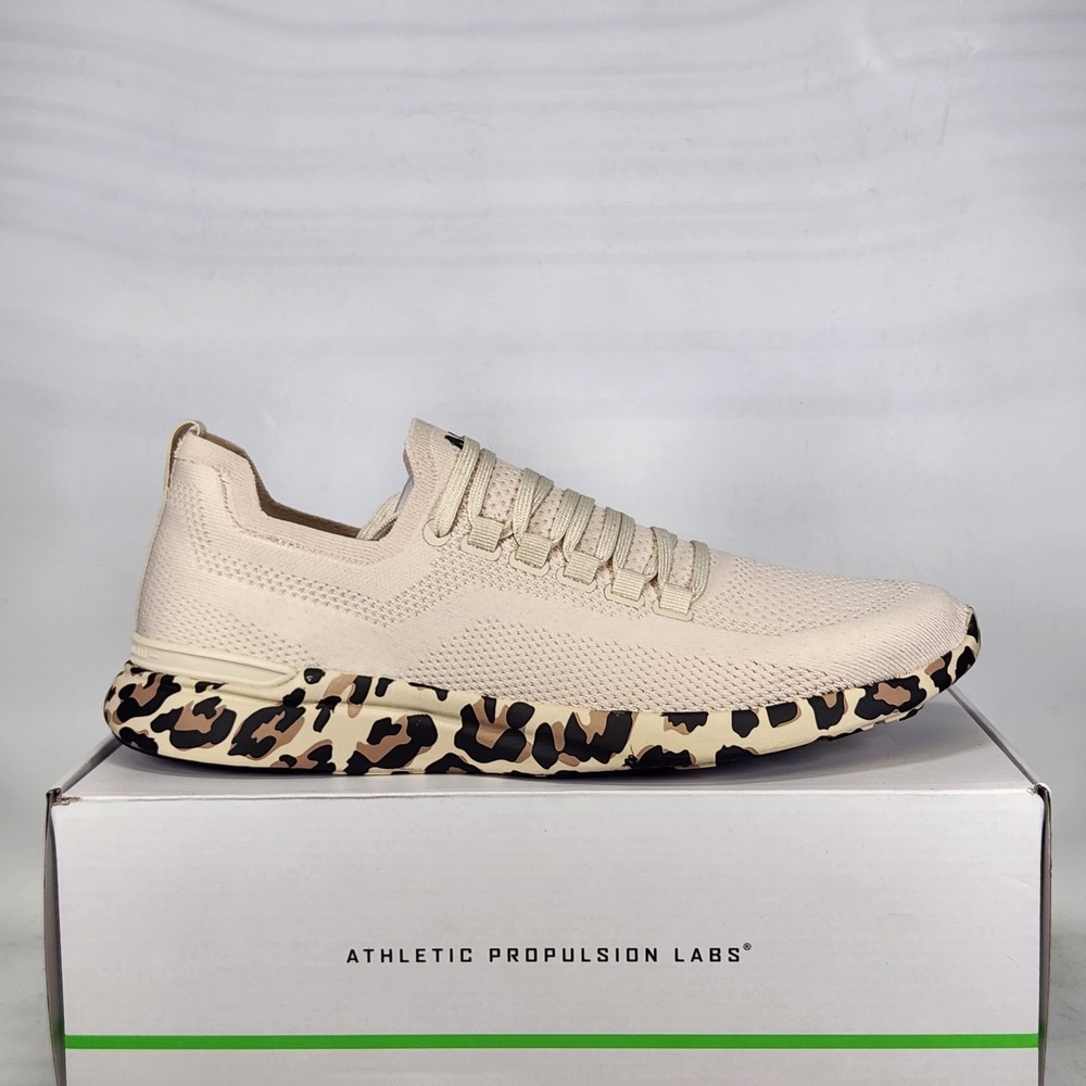 APL TechLoom Breeze Running Shoes Men Size 12 Parchment Leopard 1-2-007-321-278